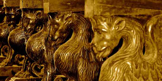 Things to do in Argyll - Choir Stalls at St Conans Kirk Lochawe